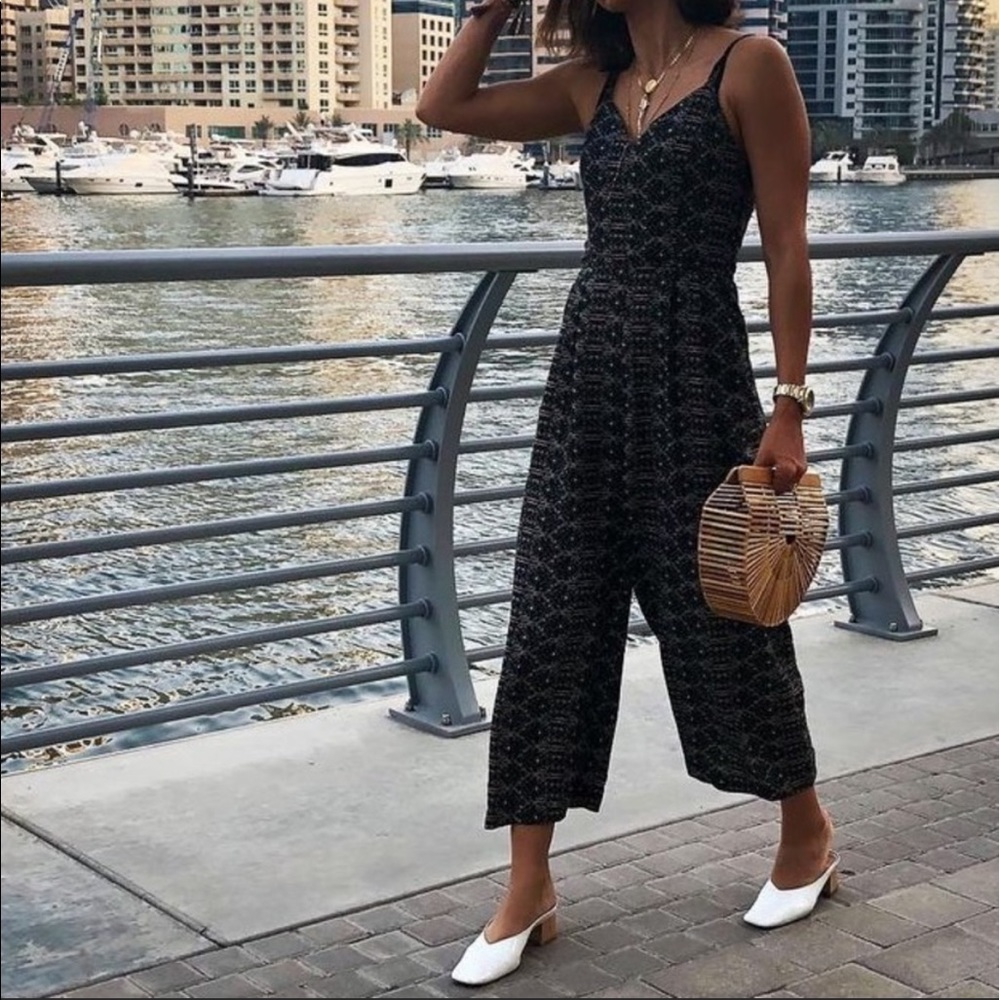 NWT Zara Multicolored Tribal Geometric Print Jumpsuit